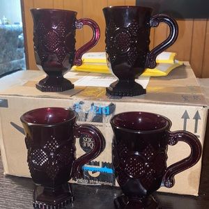 Vintage 1876 Avon cape cod 4 cups set